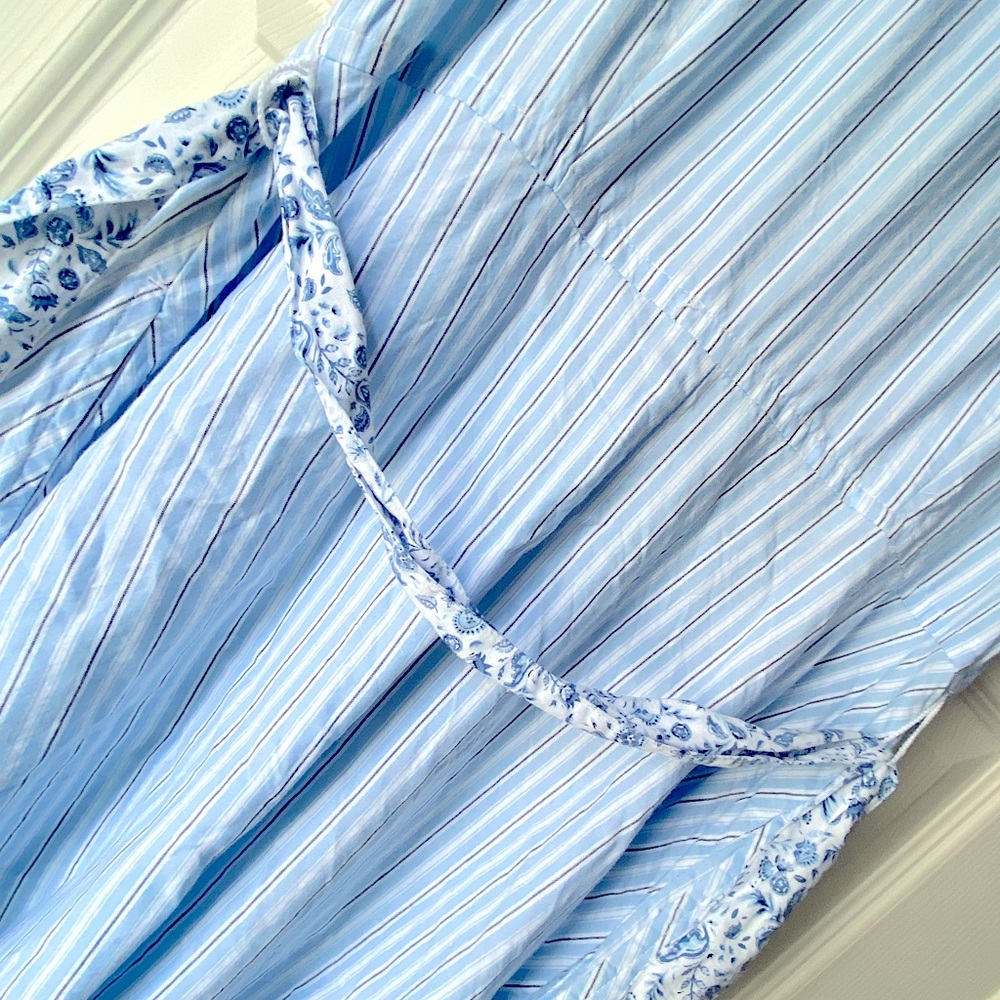 ☀️Croft & Barrow | Blue and White Striped Casual Dress | M
